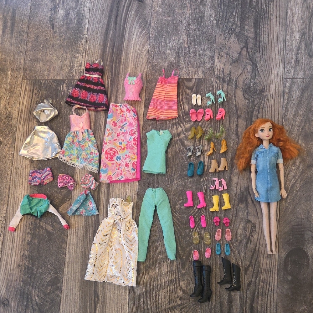 Fashion Doll with Barbie Colorful Outfits and Accessories